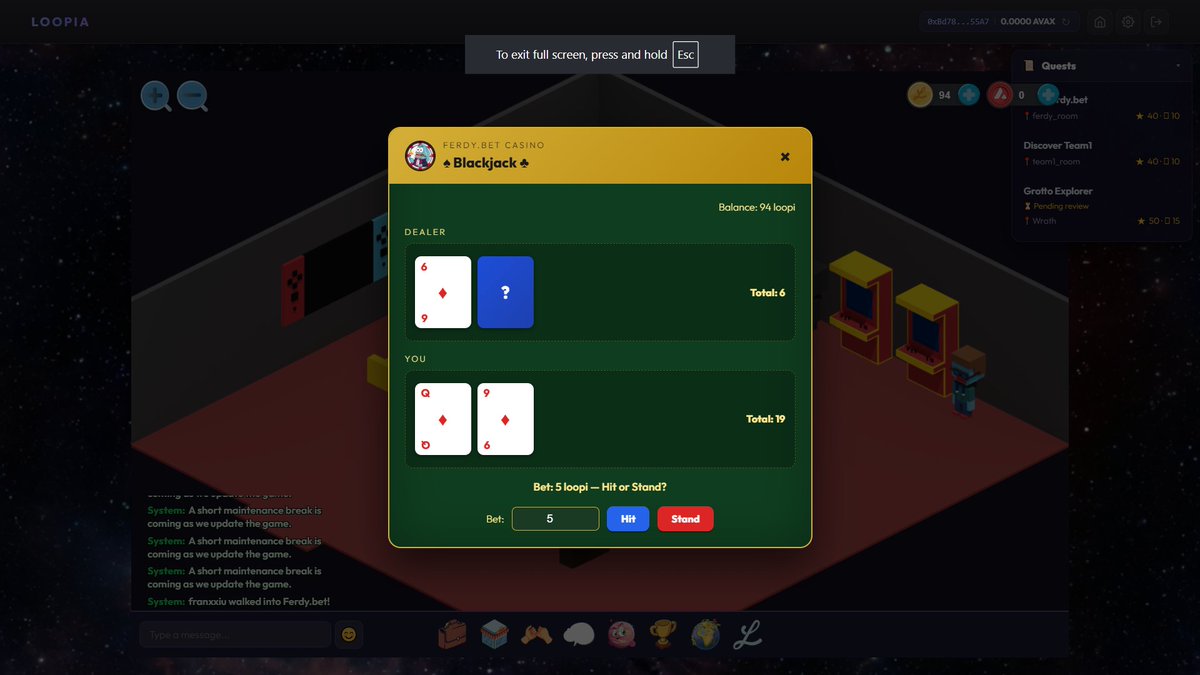franxxiu's tweet photo. Tried out the Blackjack mini-game at https://t.co/gbPLTbkWQz ♠️🃏 Pretty fun little game!

#Loopia #Ferdy https://t.co/RkEkzFTv5n