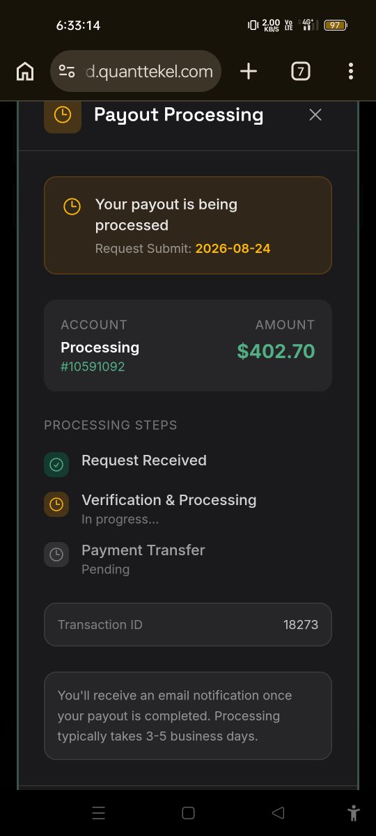 69Gamer00181986's tweet photo. I honestly don’t know where else to ask for help.

It's been around 2 months hoping that they will pay me but they are not giving a single $. 

$225.77 - requested July 16 (5k )
$402.70 — requested 24 August (25k )
@propfirmeye
@Trillionarie369
I hope you will help me .. 🙂 https://t.co/rONRPWqM9I