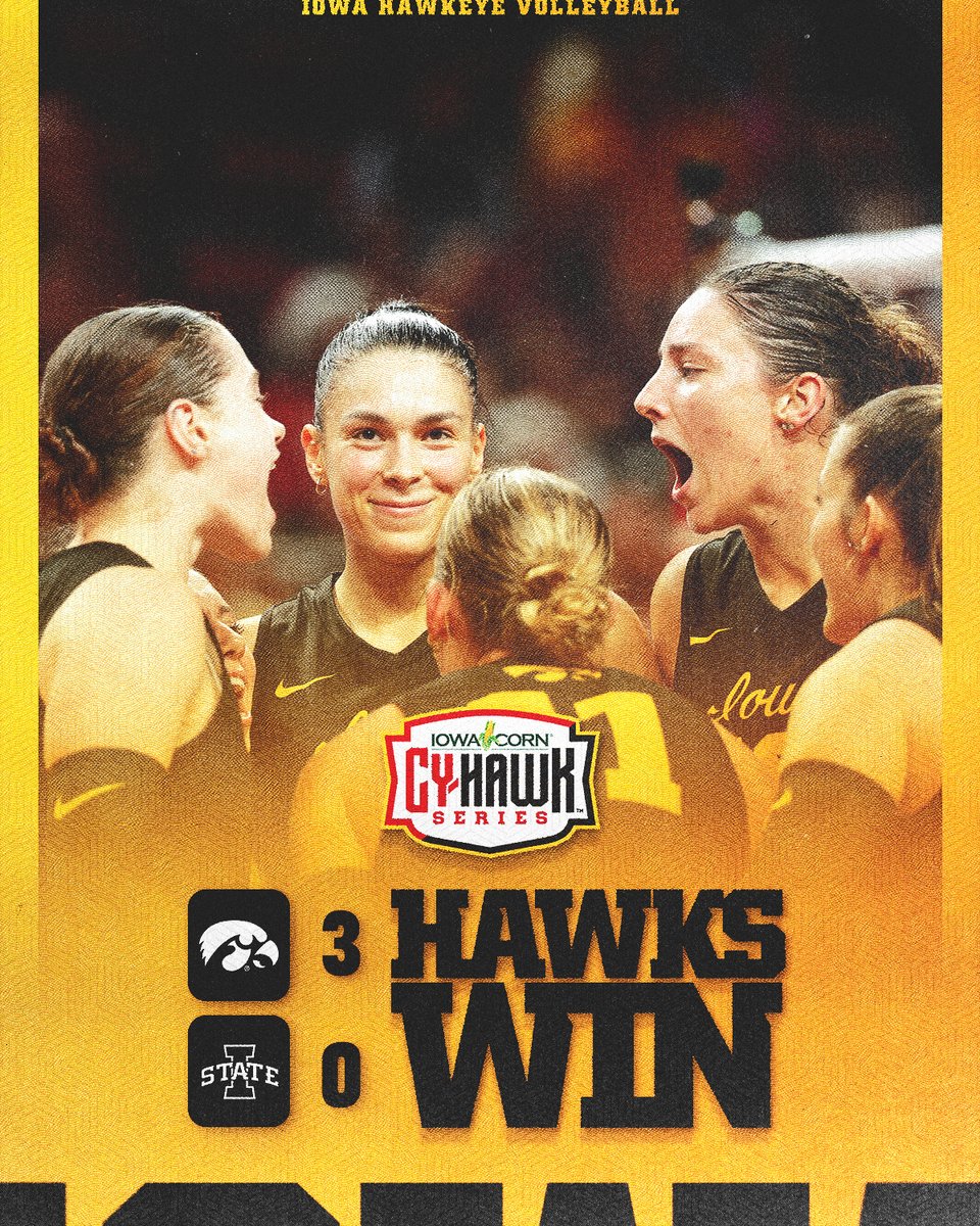 IowaVolleyball's tweet photo. Bragging rights earned 🧹 https://t.co/63ptwqzWv4