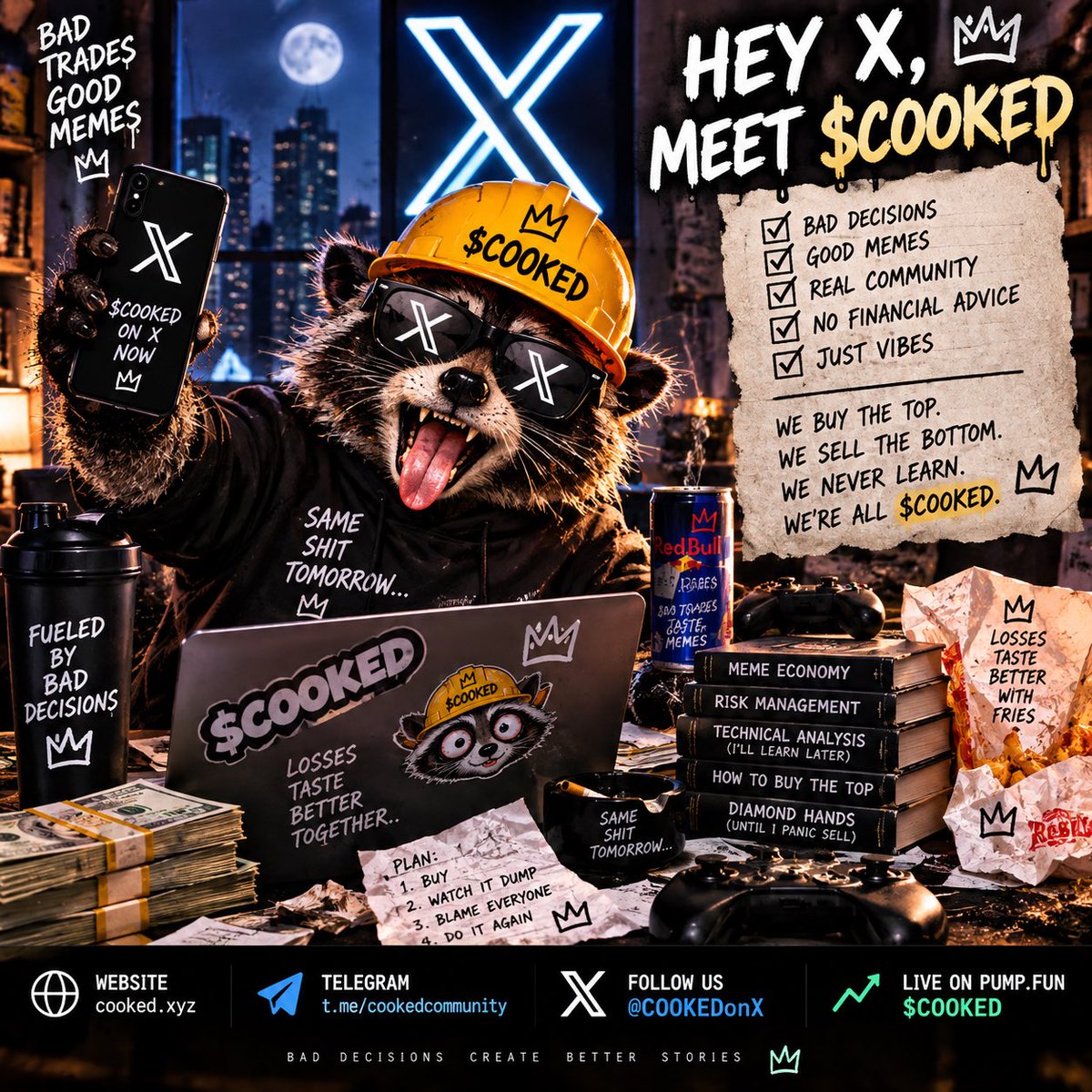 COOKEDFUN's tweet photo. Follow us on this journey to financial freedom and the true art of being cooked!!🚀 https://t.co/7Al0Lu7Tff