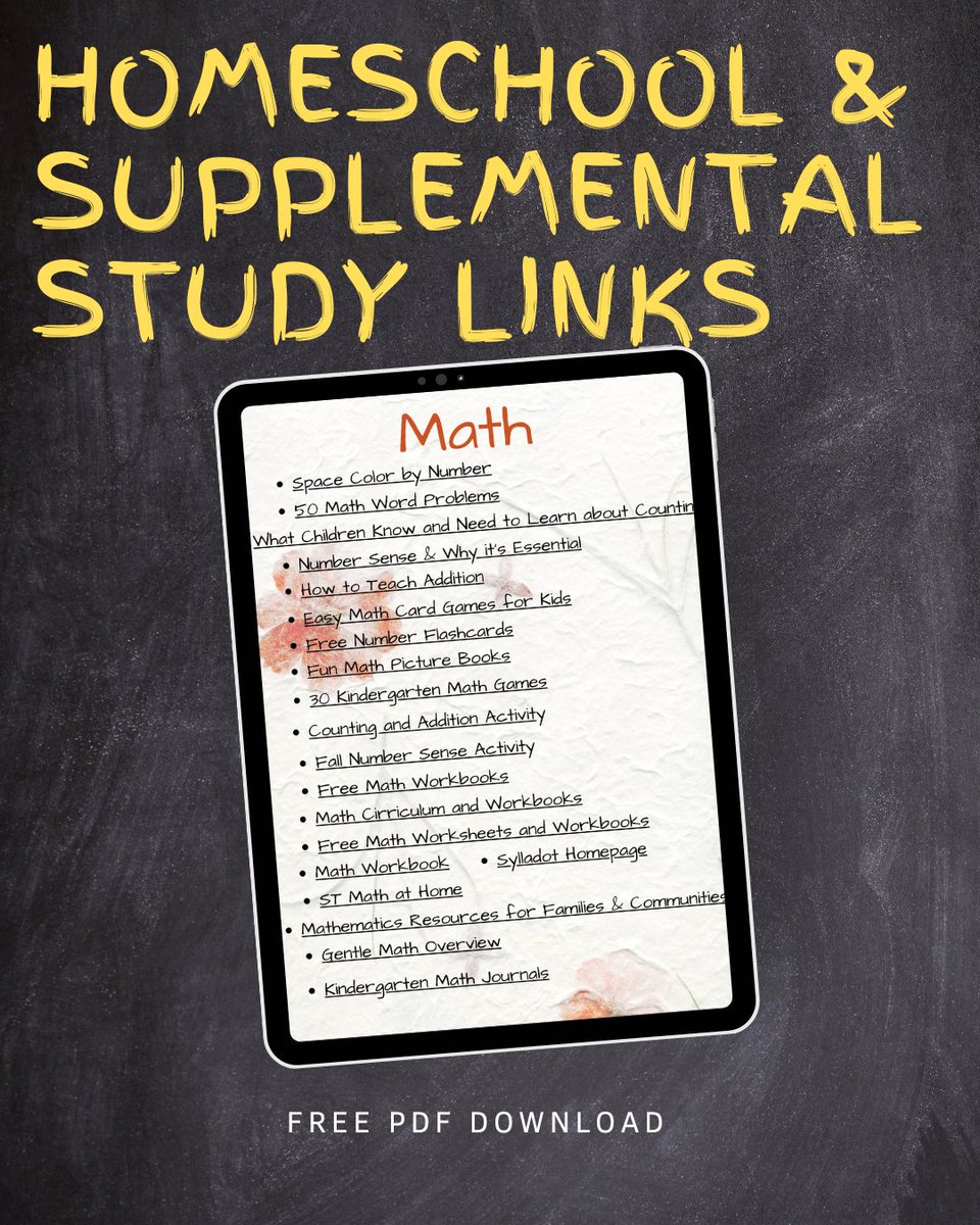 WriteLisaWrite's tweet photo. I've been organizing my bookmark app and was about to delete the educational folders before I realized I should compile everything into a single pdf and share it

Link in bio.
Oh, and if you download and use it, let me know if you found it useful :)

#homeschool #homework #study https://t.co/yFgndgt3dG