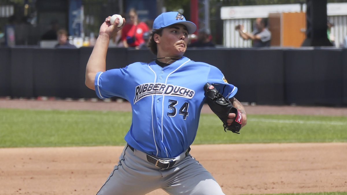MLBPipeline's tweet photo. It's been a rapid rise up the Minor League ladder for Braylon Doughty.

The #Guardians' No. 3 prospect (MLB No. 72) is emerging as a bona fide hurler at just 20 years old: https://t.co/edcvYTgEu9 https://t.co/qWX5psMnBj