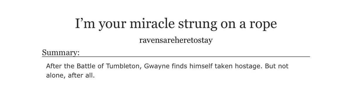 ravensarehere's tweet photo. Forgot to post here, oops.

✨Gwayne &amp; Daeron✨
|| kidnapping, rape, angst, hurt/comfort || 3.6k

Read the tags!

https://t.co/Ryr1BcmTxq https://t.co/Q39Q8VGkXb