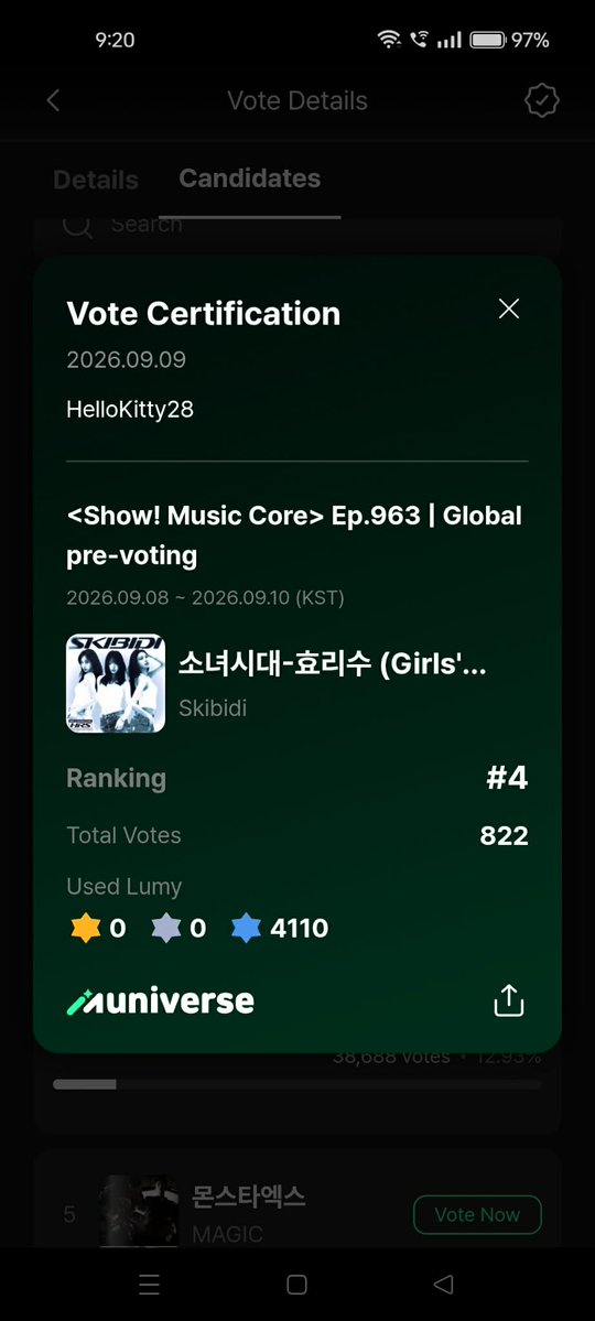 Sooyoungster's tweet photo. I'm an older sone and got kids already 😅🥰 I'll take a break from X cuz my husband might divorce me already😅🤣 Bought some lumys and vote for Global for now. LoL

Please help me keep sharing!
Last 1 day to vote🙏

English guide here:
https://t.co/UO2okCNIXw

#Hyorisoo
#skibidi https://t.co/jhKElbo2T5