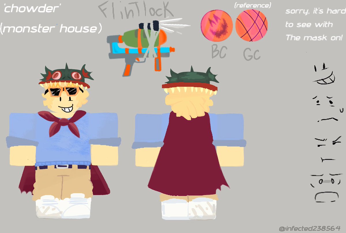 Infected238564's tweet photo. Here's one of my concepts, it's a skin for Chance based on the movie "Monster House" cff #ForsakenTombstone #forsaken https://t.co/t93xHD2PMw
