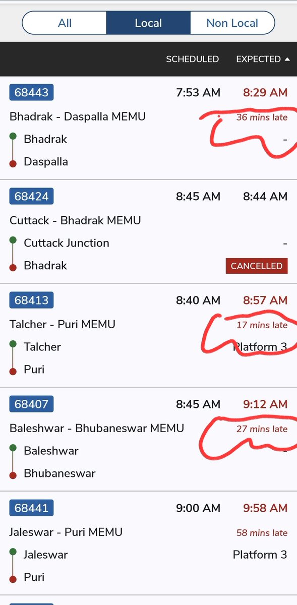 AlwaysOdia's tweet photo. WHEN TO REACH BBSR, WHEN TO REACH OFFICE? WHY MEMUs to BBS not in time. Not even a single memu. WHY WHY. Don't know mathematics?

@RailMinIndia
@AshwiniVaishnaw
@DRMKhurdaroad
@MohanMajhiCMO
@Narendramodi
@srdomkur
@SrdomK https://t.co/XV35vjbv80