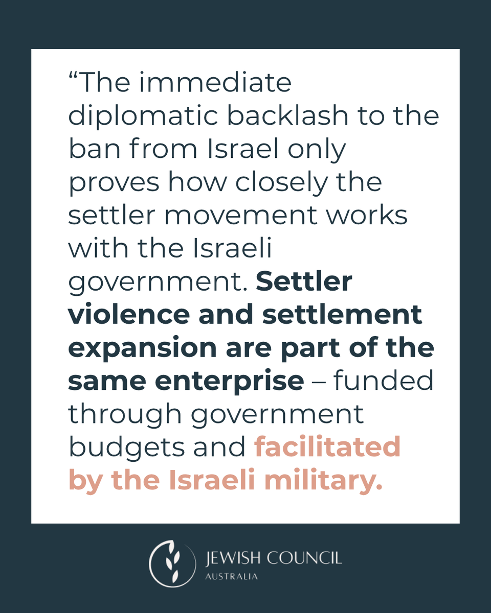 jewishcouncilAU's tweet photo. The Jewish Council supports the decision of the 12 countries who have put trade restrictions on illegal Israeli settlements and urges the Australian government to do the same and then go further, imposing country-level sanctions. https://t.co/IXCO7n1FWk https://t.co/P9QPtrMTaX