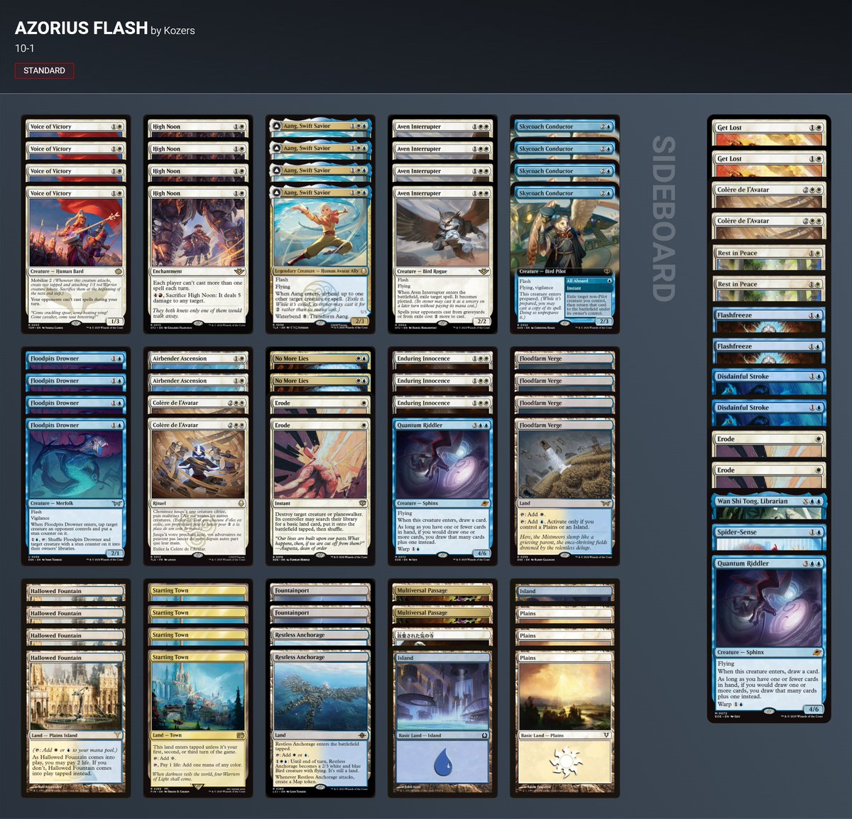 bradkozy's tweet photo. 3-0 with 100% GW% in tonights Standard Showdown with Azorius Flash!! 🔵⚪️

R1 vs Boros Dragons ✅️✅️
R2 vs Azorius Control ✅️✅️
R3 vs Rakdos Reanimator ✅️✅️

Games were super fun! Standard is easily the best format in Magic 👌 https://t.co/zhuQo7PtLm