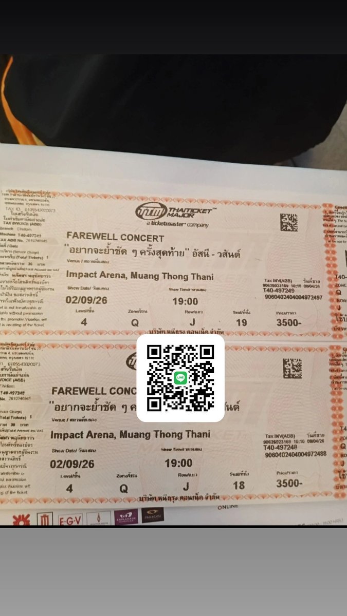 Mindminttt94's tweet photo. ใบละ 4,000  สองใบติด ( แยกได้ )

Zone Q Seat J18 J19 

ทัก DM หรือ Line ; mikorikii

ขอคนสะดวกมัดจำก่อน รับหน้างาน วันนี้ 17:00 

#อัสนีวสันต์ 
#FAREWELLCONCERTอัสนีวสันต์ https://t.co/xjCDY52qKp