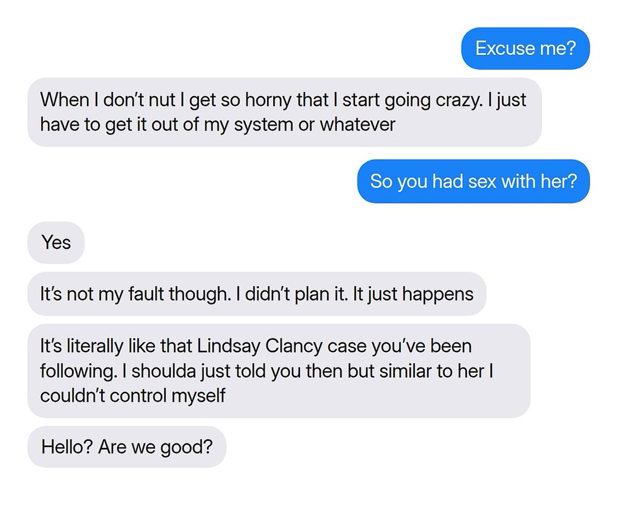 truestromancesj's tweet photo. He didn't mean to cheat. It was the pre-nut psychosis that made him do it. https://t.co/CzOGl3qChG