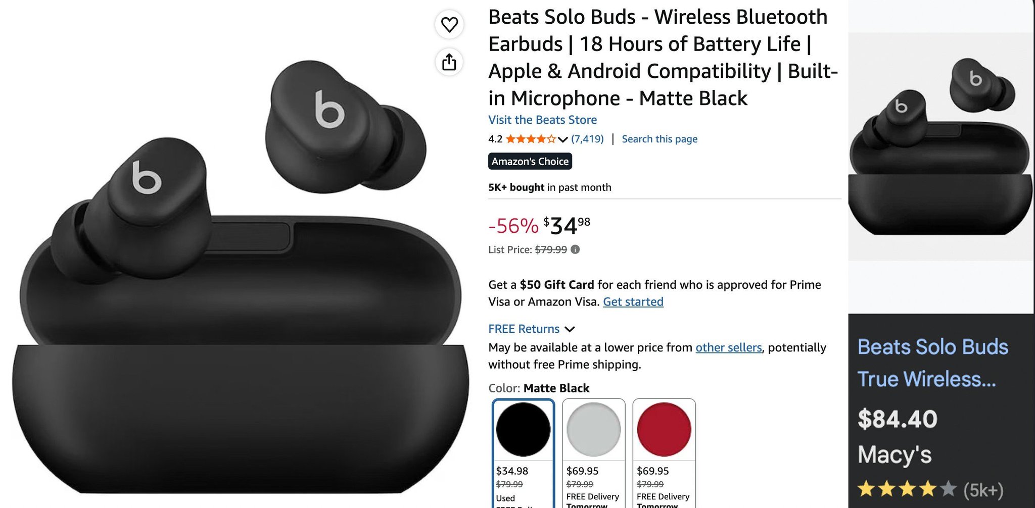 Price Errors в X: „$80 BEAT SOLO BUDS ON AMAZON FOR $35 Must