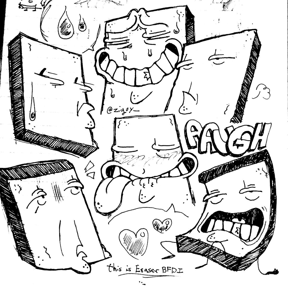 zigoy_'s tweet photo. Eraser practice doodles #bfdi https://t.co/XBthFmAVdz