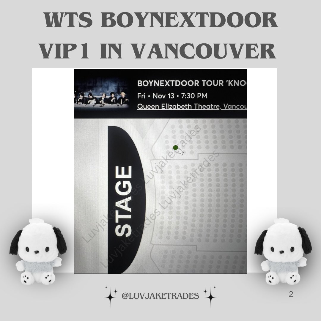 yourluvlyengene's tweet photo. ★ WTS VIP1 BND IN
VANCOUVER ★

 Price: $350 USD or best offer
✩ Can provide any proof! 
✩ FaceTime transfer 
✩ PayPal f&amp;f or Zelle
✩ Tickets are transferable already!
Availability: ✅
#boynextdoor #bndtickets #wtsbnd 
#bndwts #boynextdoortour #KNOCK_ON_Vol_2 https://t.co/iAr5d2wg7b