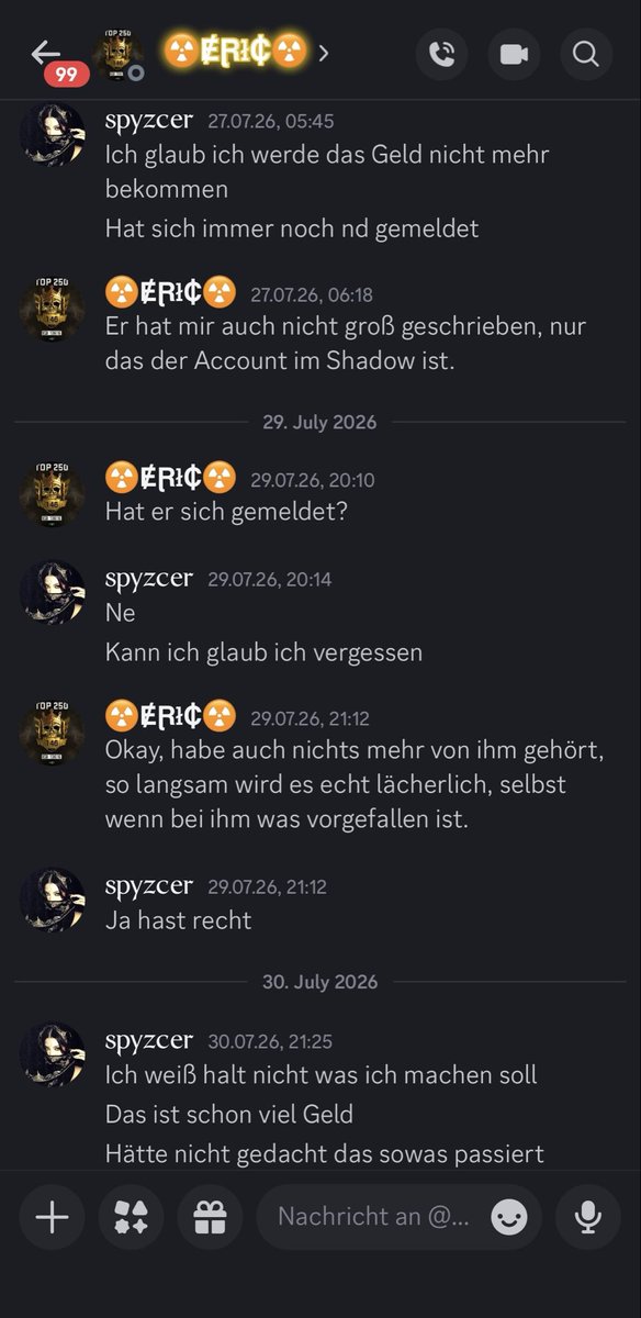 spyzcer's tweet photo. Hier hab ich auch mit sein Kunde geschrieben und ihn hat er auch so gut wie  ignoriert https://t.co/HTXVCCAXhY