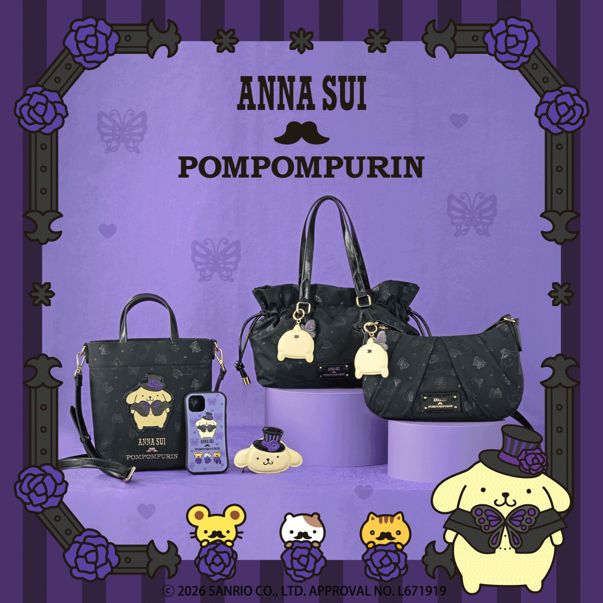 sanrio_news's tweet photo. #ポムポムプリン30周年 をお祝い！
ANNA SUIからコラボアイテムが登場するよ☆
マントとシルクハットで正装したプリン♪
いつもより少し大人でジェントルマンな佇まいだね♡
9/16（水）～全国の百貨店、クイーポオンラインショップなどで発売！
https://t.co/0GMdv7Tg3Q
#サンリオ https://t.co/PR4a7nFB3g
