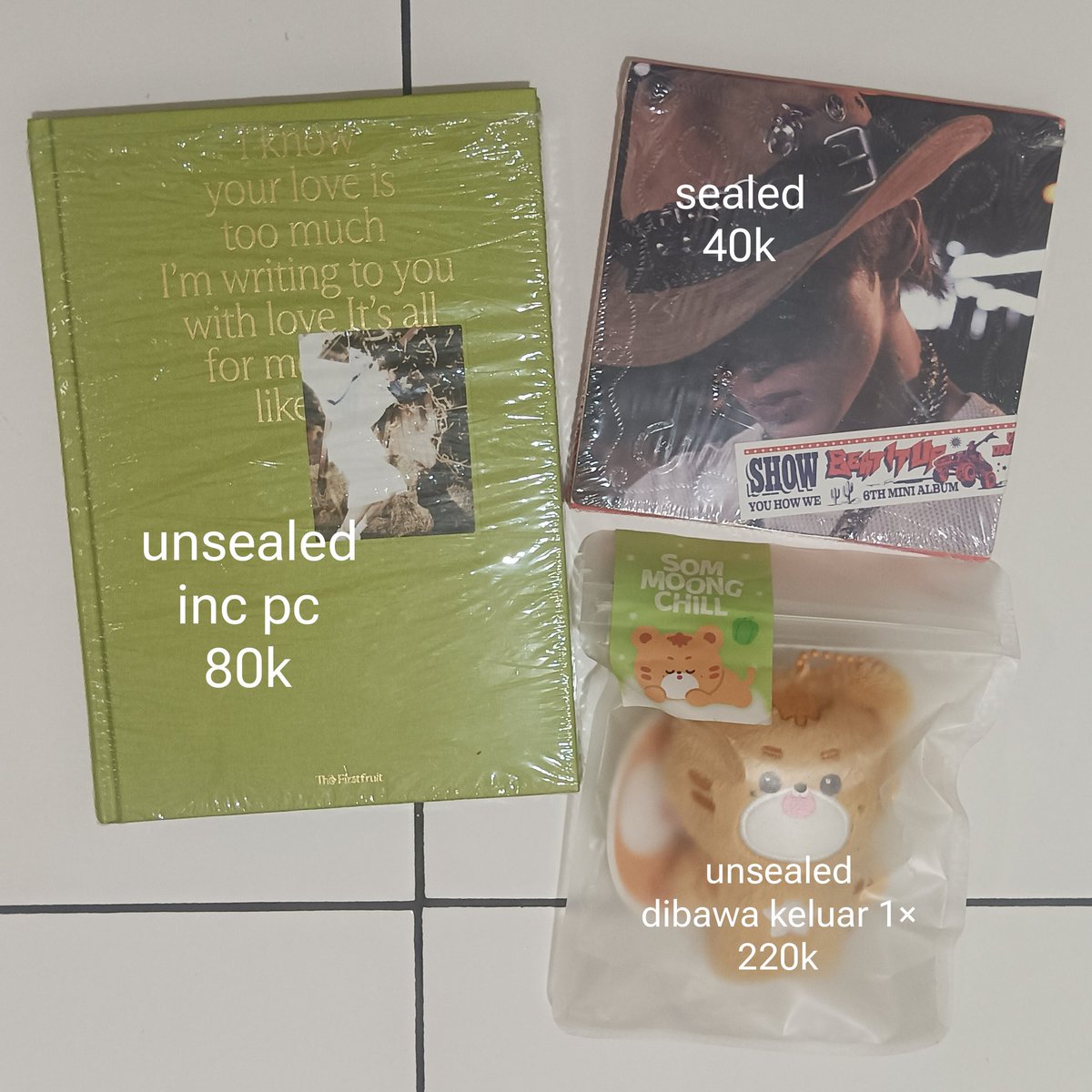 ryosuzaq's tweet photo. wts ready ina
- album the first fruit mark photobook righteous ver hijau unsealed fullset (inc pc)
- doll som moong chill smc keuongie
- album beat it up digipack mark
prefer take all

📍jogja, 🍊/manual cod redline, splitpay, exc admin &amp; packing
tag. wts nct 127 dream tff pb https://t.co/yOAXXoNYeA