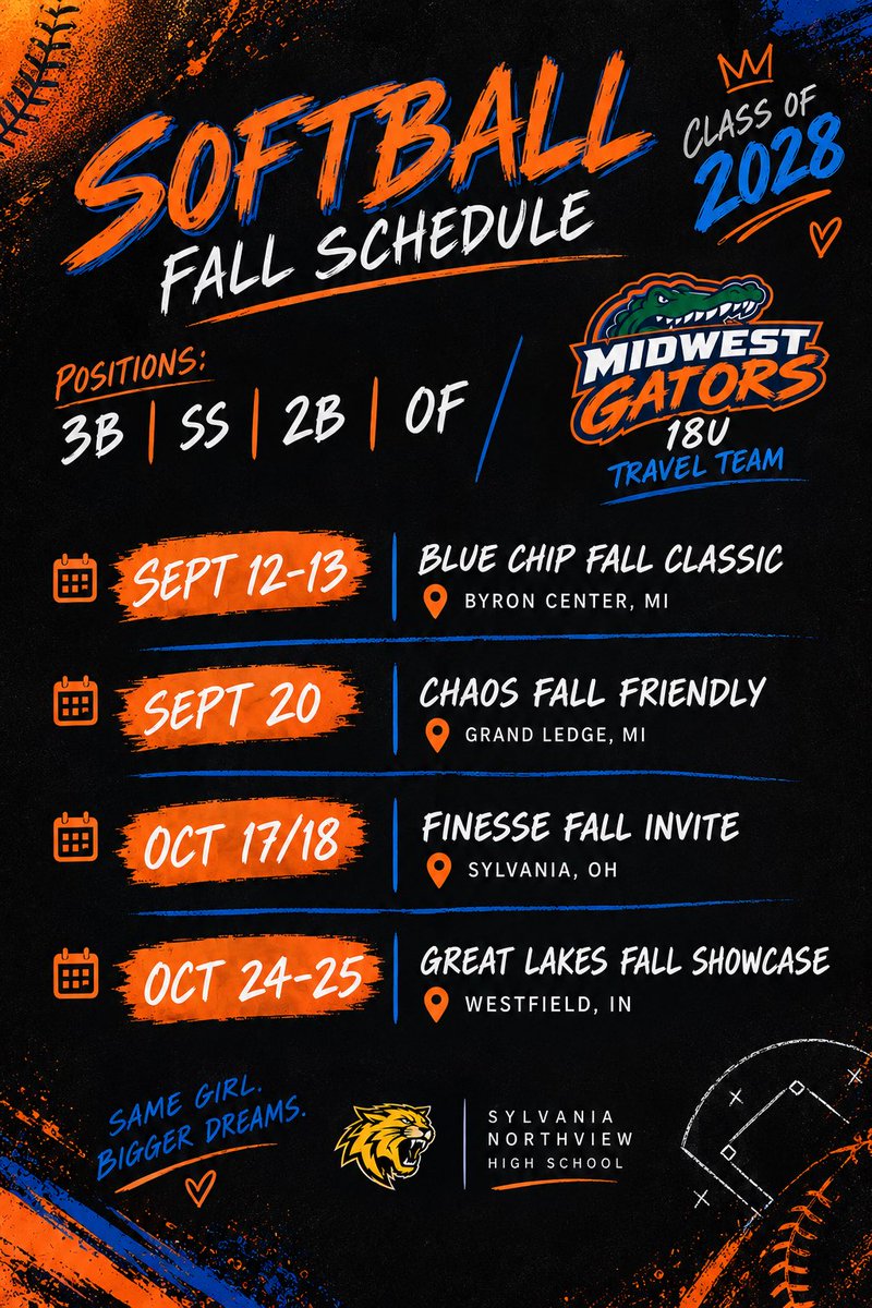 anna_vallone9's tweet photo. New season, new schedule! Go Gators! 🧡💙🐊 https://t.co/pKKzAxYFxd