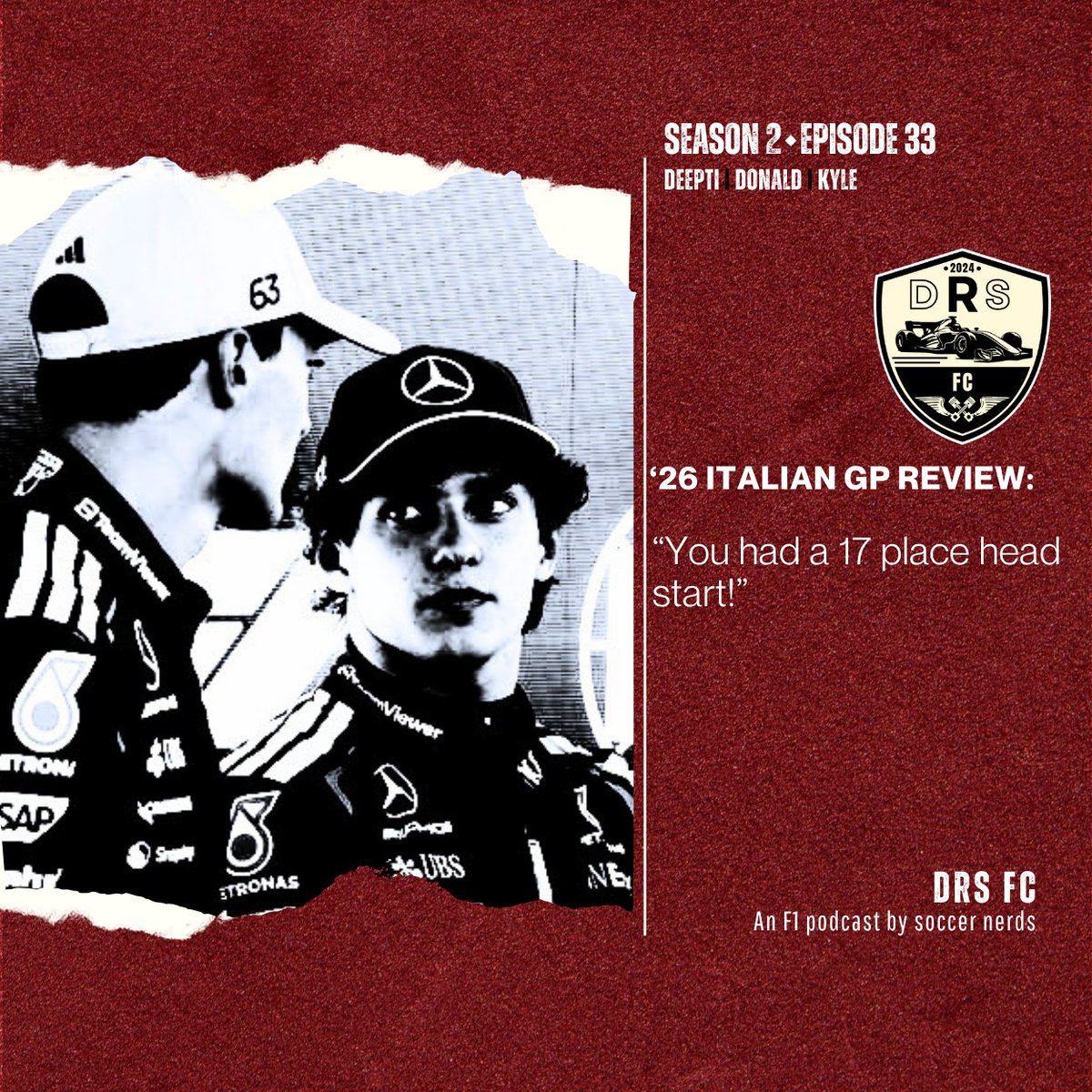 drsfc_pod's tweet photo. It was a fun, wild weekend at Monza for the Italian Grand Prix! Deepti and Kyle join Donald to recap everything, from Kimi's win to Charles crashing in front of the Tifosi.

🏎️ Vroom Vroom 🏁

🍎 https://t.co/K9s7v9Siv6
🟢 https://t.co/YRJUjjeBI3 https://t.co/gprqG7xIFr
