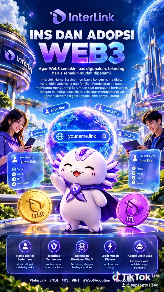 Suprapt59801861's tweet photo. INS DAN ADOPSI WEB3 ๐
Web3 makin luas kalau teknologinya mudah dipahami.
INS = nama digital sederhana biar interaksi blockchain lebih gampang.
#InterLink #ITLG #ITL #INS #Web3Adoption #Blockchain https://t.co/Mz7hQxArzB