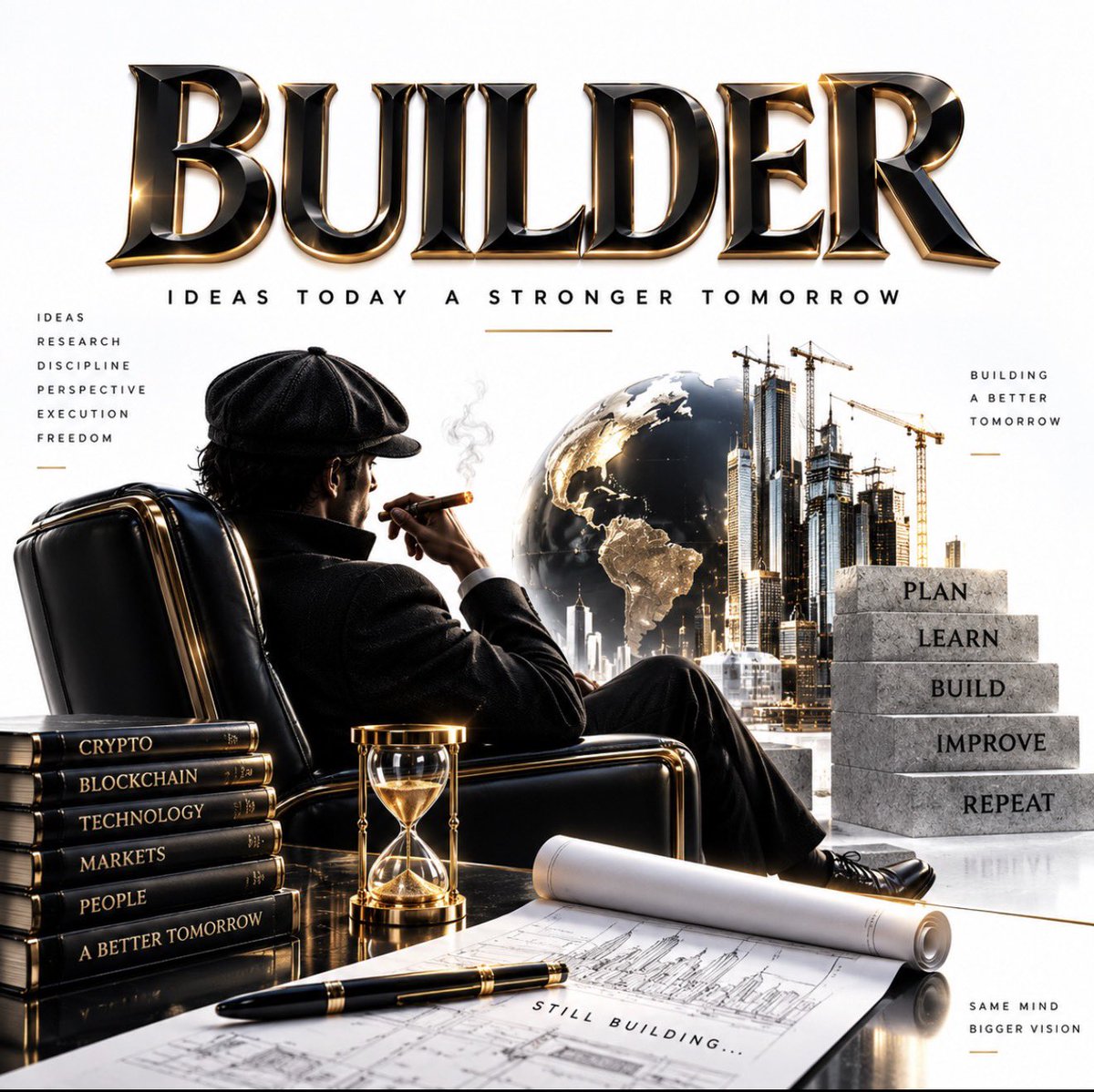 Builder_Gold's tweet photo. THE BUILDER

Everybody wants to know what’s next.

The next Bitcoin.
The next blockchain.
The next 100x.
The next narrative.
The next opportunity.

But very few ask the harder question:

Who is actually building it?

Markets can create attention.
Hype can create momentum.
Influencers can create narratives.

But none of them can create something that survives without builders.

Builders think when nobody is watching.

Builders experiment when there is no applause.

Builders make mistakes, tear things apart, learn—and build again.

They understand that the biggest opportunities often look insignificant before the crowd discovers them.

That’s what interests me.

Blockchain.
Scarcity.
Tokenomics.
Technology.
Human behavior.
Ideas that could become infrastructure.

I’m not here to tell you what to believe.

I’d rather ask the questions that make both of us think deeper.

Because in crypto, the crowd usually arrives when the story is already obvious.

I want to understand it while it’s still being built.

Observe.
Question.
Learn.

Then build.