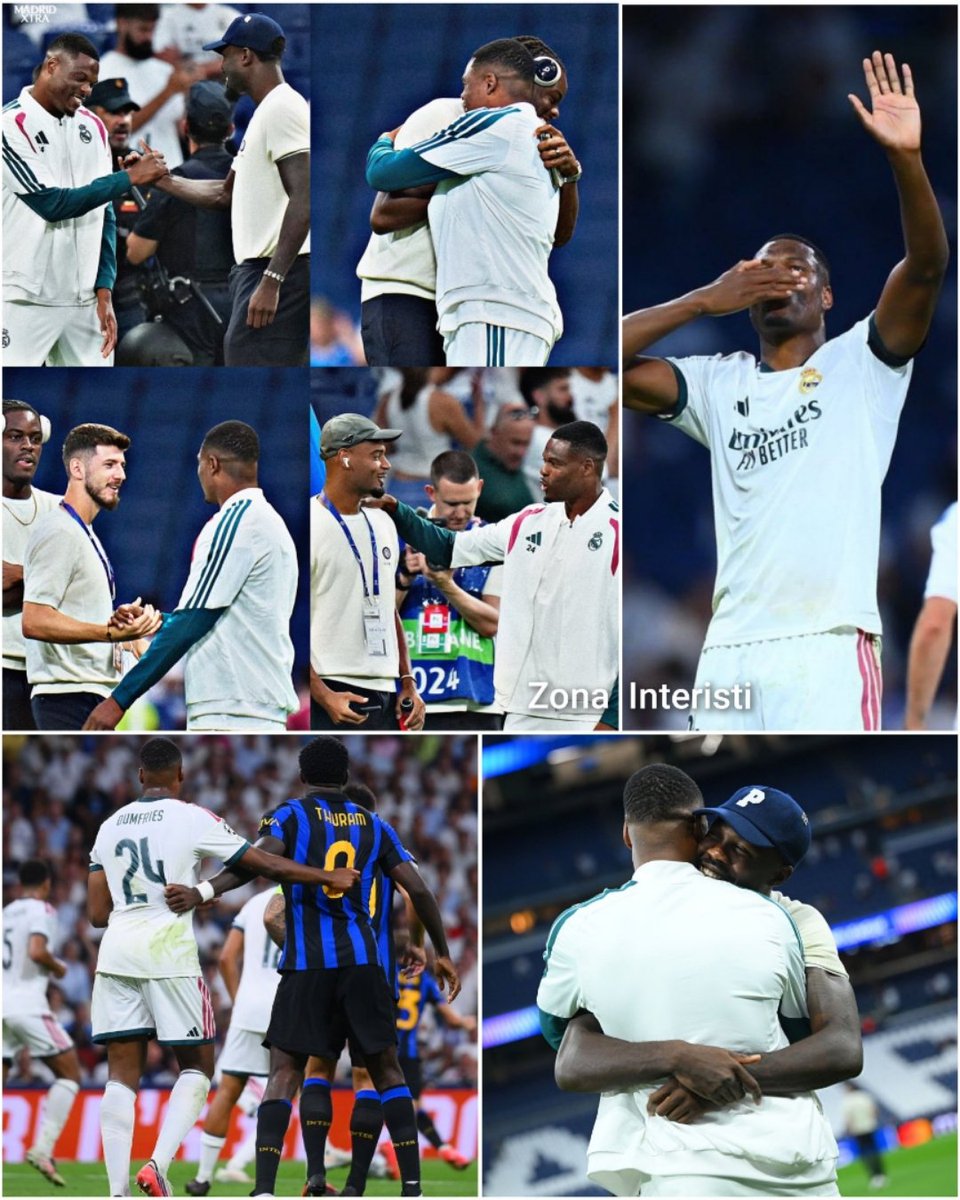 zonainteristi_'s tweet photo. Denzel Dumfries kembali bertemu dengan rekan setimnya di Inter dan pada akhir pertandingan, Dumdum juga menyapa fans Inter yg berada di stadion. 👋🏻
Selama main 90 menit, Dumfries jadi good boy. Mungkin masih ada rasa ga enak. 😁
#intermilan #madrid #madridinter #ucl https://t.co/uCiHWGsy63