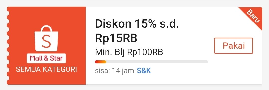 berburusales's tweet photo. Shopee ID
Voucher Code: SHP09FGCH

T&amp;C: Discount 15%, Min. Spending Rp100,000, Max Discount Rp15,000
Payment: All Payment
Validity: 9 - 30 September 2026

Klaim di sini
https://t.co/pr6Uc6aM2D https://t.co/Ti2LSMwNXT