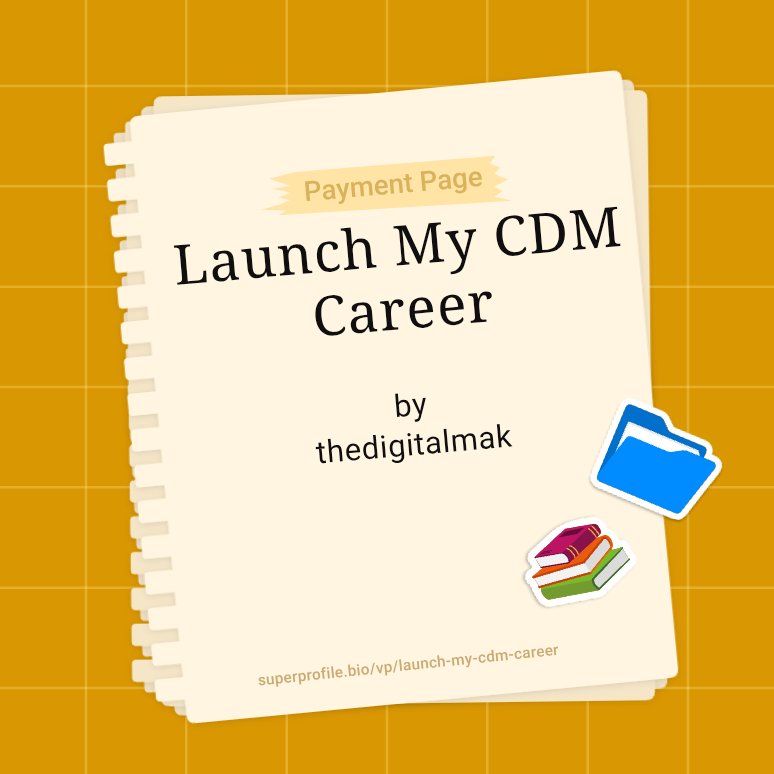 mkrrising's tweet photo. 🚀 Exciting announcement!

I just launched Launch My CDM Career and it's now available for everyone.

If you've been looking for something like this, now's the time. Check it out below!

https://t.co/6dAqTEgJ5g

#NewLaunch #DigitalProducts #SuperProfile #CDM #ClinicalResearch https://t.co/ygTsZ9oj4T