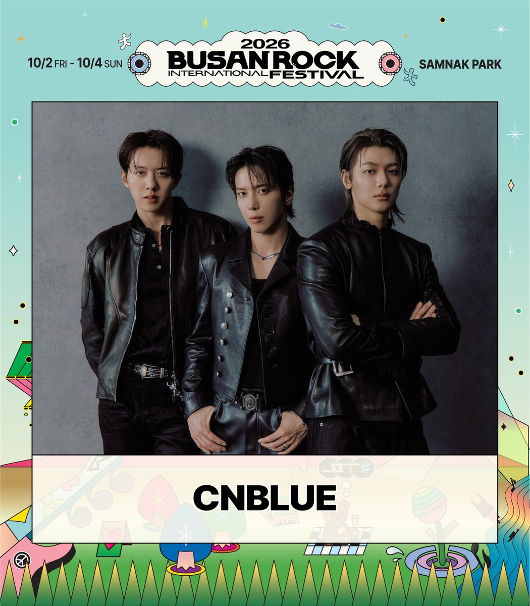 busan_rock's tweet photo. | 대중적인 멜로디와 세련된 록 사운드의 만남, CNBLUE |

CNBLUE(씨엔블루)는 정용화, 강민혁, 이정신으로 구성된 3인조 밴드로, 모던록, 디스코 록, 브릿 록 등 여러 장르를 아우르는 트렌디한 사운드로 '외톨이야', '직감', 'Can't Stop' 등 다수의 히트곡을 선보였습니다.

2026년 1월, 정규 3집 [3LOGY]를 발표한 CNBLUE는 서울을 시작으로 전 세계 20개 도시에서 월드투어를 이어가며 국내를 넘어 글로벌 무대로 활동 영역을 넓혀가고 있습니다. 특히 오랜 시간 쌓아온 라이브 경험을 바탕으로 완성도 높은 연주와 강렬한 에너지를 선보이며, 인기 밴드로서의 존재감을 다시 한번 증명하고 있습니다.

오랜 시간 쌓아온 라이브 경험과 강렬한 밴드 사운드로 뜨거운 에너지를 선사할 CNBLUE의 무대를 2026 부산국제록페스티벌에서 만나보세요!

■ 2026 부산국제록페스티벌
- 일시 : 2026. 10. 2.(금) ~ 10. 4.(일), 3일간
- 장소 : 삼락생태공원

| CNBLUE : Where Catchy Melodies Meet Sophisticated Rock Sounds |

CNBLUE is a three-piece band consisting of Jung Yong Hwa, Kang Min Hyuk, and Lee Jung Shin. Drawing from a diverse range of genres including modern rock, disco rock, and Brit rock, they have delivered numerous hit songs such as 'I'm a Loner', 'Intuition', and 'Can't Stop' with their trendy and distinctive sound.

In January 2026, CNBLUE released their third full-length album [3LOGY]. Beginning in Seoul, they have continued their world tour across 20 cities around the world, expanding their activities beyond Korea onto the global stage. With years of live experience behind them, CNBLUE continues to showcase polished musicianship and powerful energy, once again proving their presence as one of Korea's leading bands.

With years of live experience and powerful band sounds, don't miss CNBLUE's performance, where they will deliver an unforgettable burst of energy at the 2026 Busan International Rock Festival!

■ 2026 Busan International Rock Festival
- Date: Oct. 2 (Fri) - Oct. 4 (Sun), 2026 (3 days)
- Venue: Samnak Ecological Park

#CNBLUE #씨엔블루
#💙 #❤️‍🔥