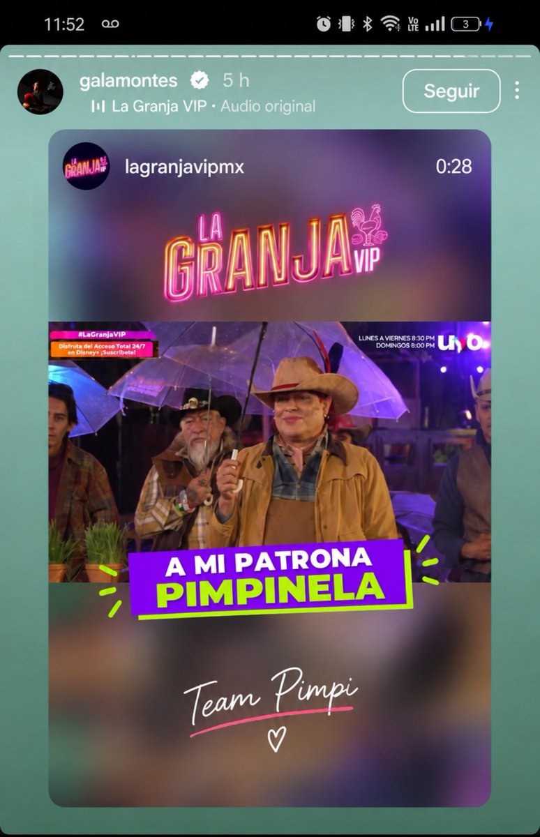 jeduardogalvan's tweet photo. Gala Montes viendo #LaGranjaVip y apoyando a Pimpinela.

Ni Judas de atrevió a tanto. https://t.co/IXByJ5pxO0