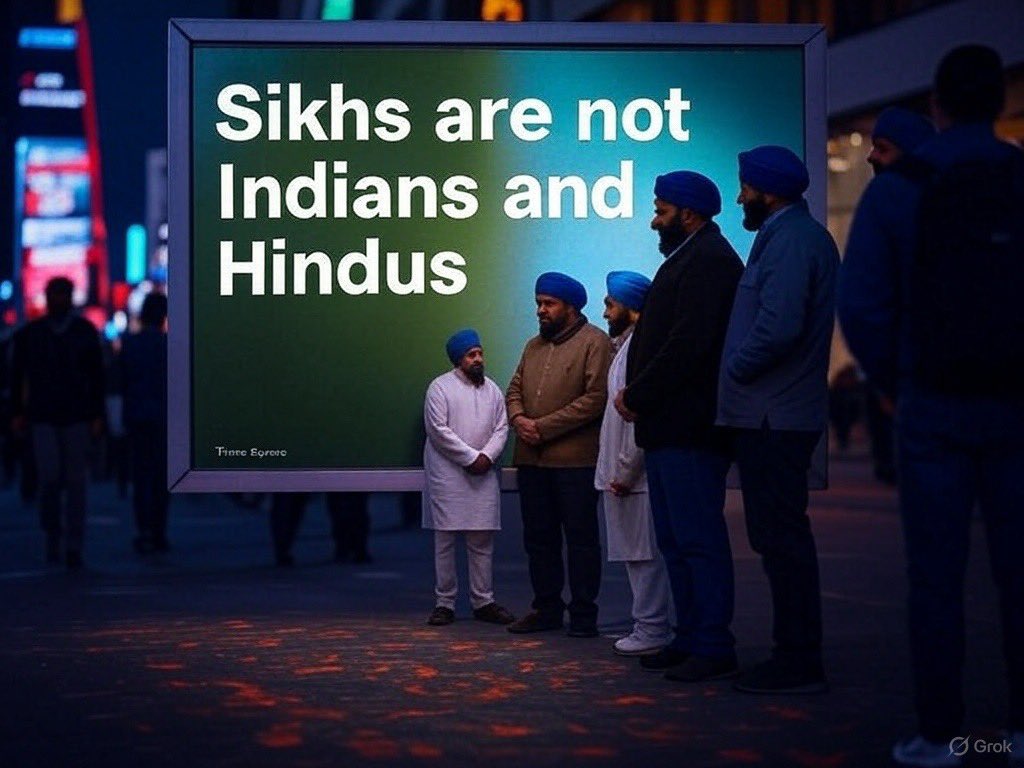 UnityByFore5's tweet photo. @petervirdee #Sikhs are not #Hindus and #Indians https://t.co/CYumIKNP58