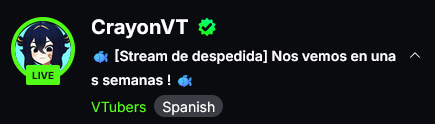 _Rayoncitos's tweet photo. El título del stream ha cambiado en Kick: "🐟 [Stream de despedida] Nos vemos en unas semanas ! 🐟" 🐟📣 https://t.co/o63uEDDD3f