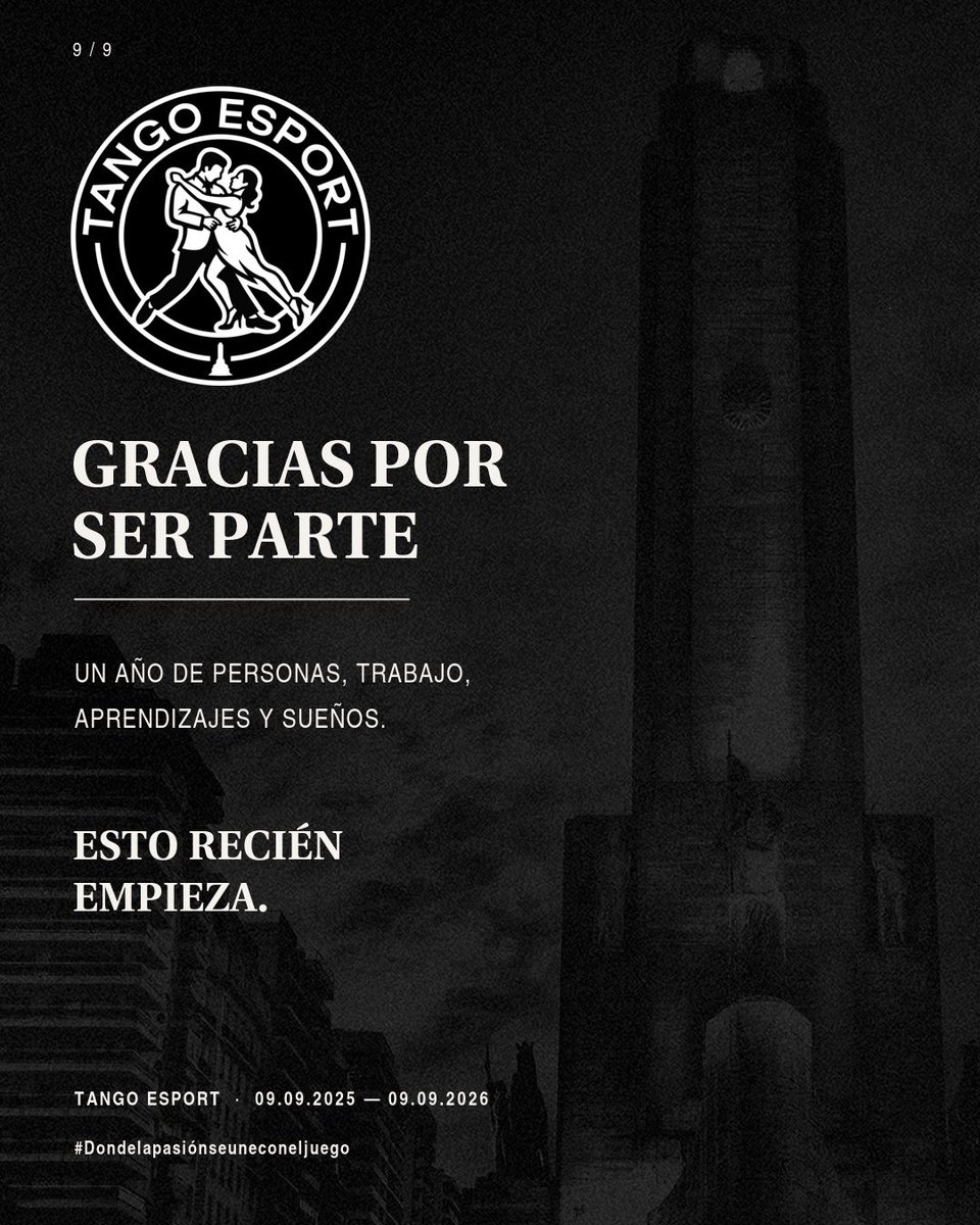 TangoEsport's tweet photo. Jugadores que vistieron nuestros colores. Personas que decidieron sumarse. Competencias, victorias, derrotas, cambios y aprendizajes que fueron dando forma a nuestra identidad.

Hoy no celebramos haber llegado.  Celebramos haber empezado. 

1 año de TANGO ESPORT. https://t.co/iwswr7w4gs