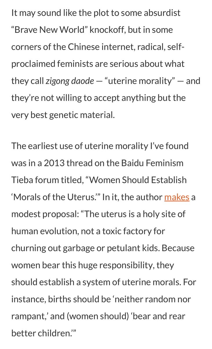 amber_medusozoa's tweet photo. in chinese radfem/terf spaces there’s a term called “uterine morality (子宫道德),” which states that women have a moral duty to pass on “superior” genes due to their unique reproductive capacities. a significant part of terf online “activism” in china essentially consists in humiliating and attacking neurodiverse, disabled, or “ugly” children’s mothers for disobeying uterine morality. these people are literal fascists and their aims have always been dehumanization and cruelty