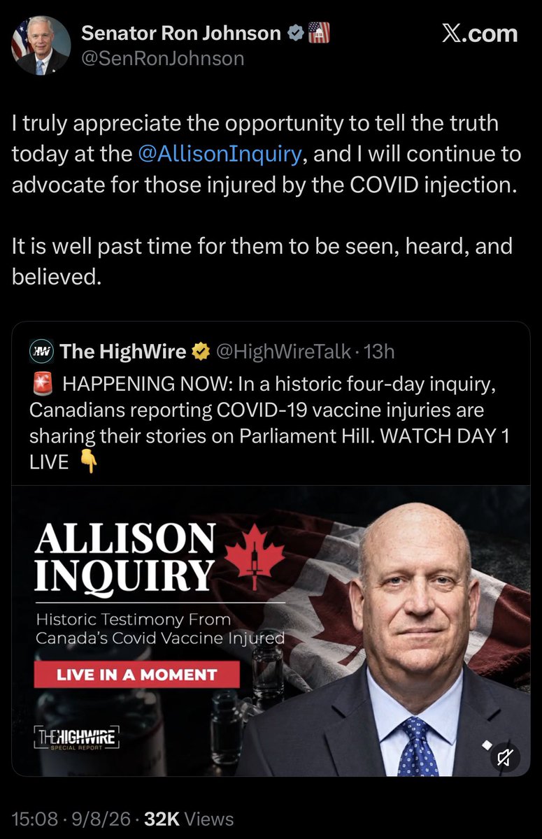 angie_rasmussen's tweet photo. Canadians: this sitting US Senator is using your normal government processes as a vehicle for laundering lies into your lawmaking and your health policy. Don’t let my home country spread its toxic policy ideas here. They are literally killing people https://t.co/pXOJZkFJ9g