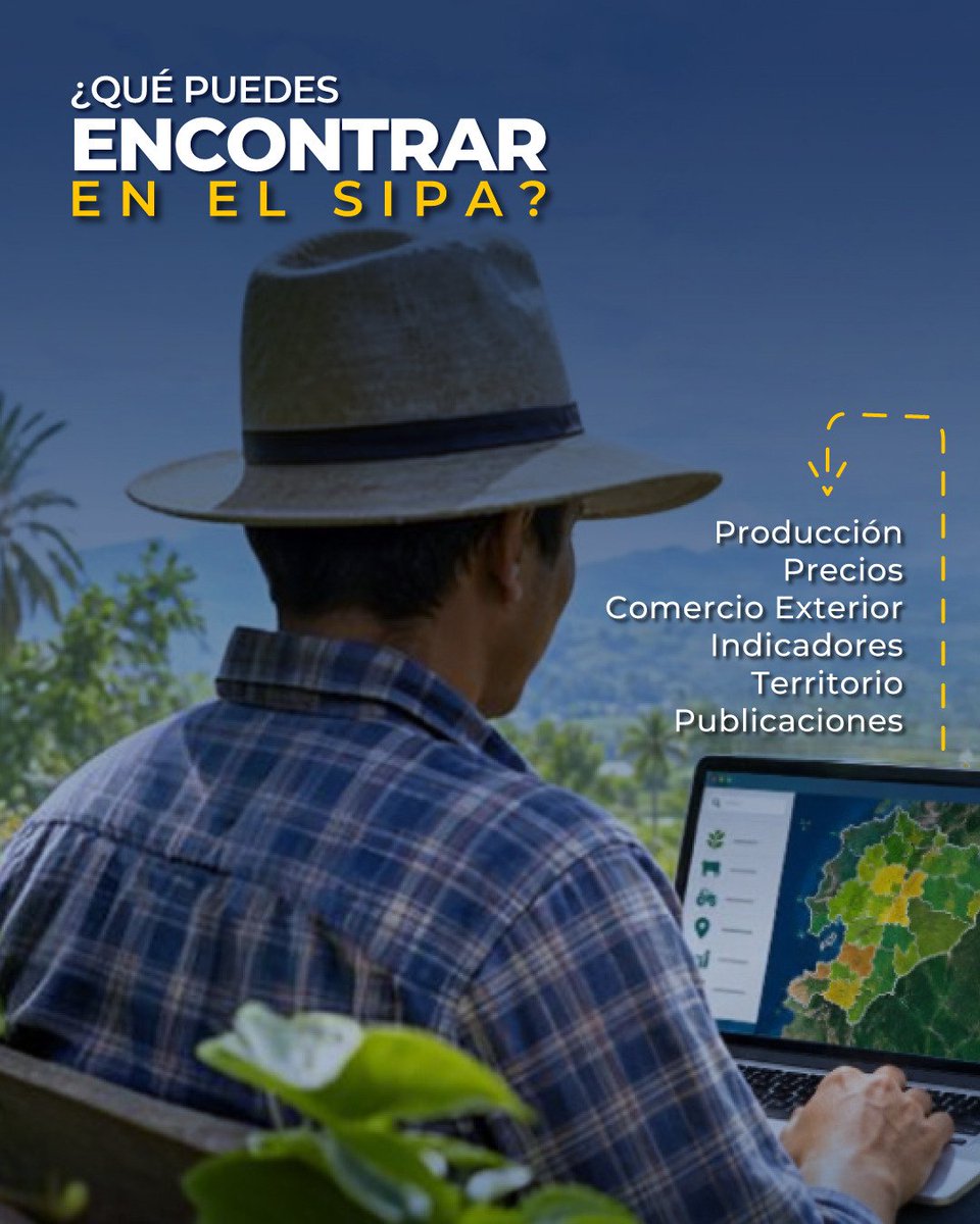 AgriculturaEc's tweet photo. 🌱📊 El Ministerio de Desarrollo Económico y Productivo, a través del SIPA, pone a tu alcance información sobre producción, precios, comercio exterior, indicadores, territorio y publicaciones del sector agropecuario. 🌾🇪🇨

���� Ingresa a: https://t.co/AqlRsCISq7

🌱 Más información para un agro que crece y transforma al Ecuador.