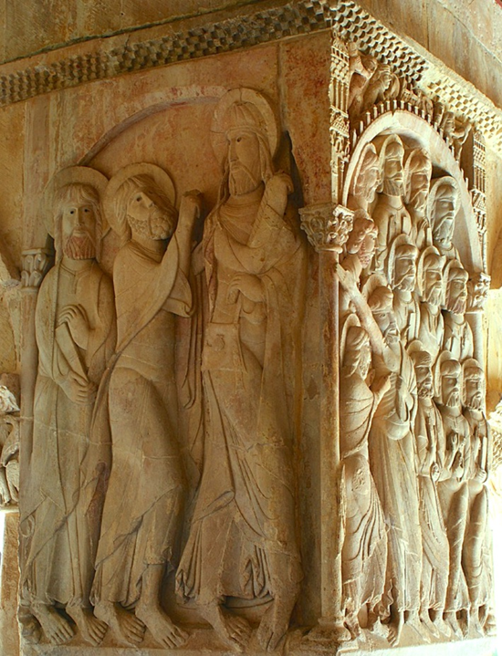 SarahBlick3's tweet photo. Going to teach this tomorrow. Road to Emmaus, Santo Domingo de Silos, #Romanesque I love the scallop shell badge on Christ's bag &amp; the graceful lines of the drapery and movement of the figures. In 1994 the monks there put out a CD of their medieval chants.
https://t.co/KaF9TX3VtN https://t.co/wWcFa6Hr7f