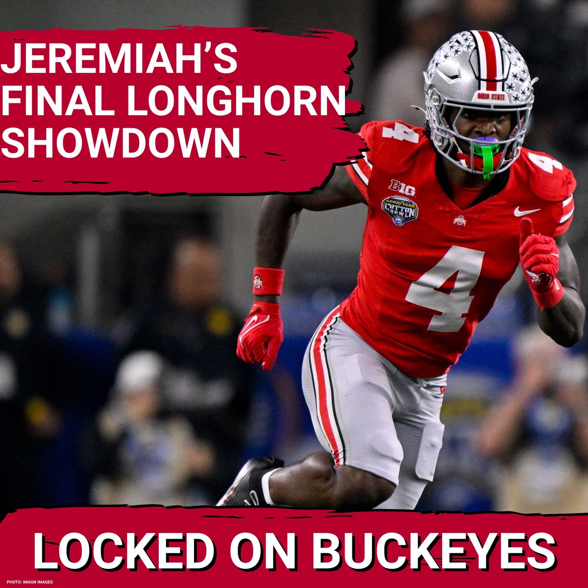 LOBuckeyes's tweet photo. A massive top-5 clash is here! Today on the pod:

🏈 Jeremiah Smith vs. Texas’ new-look defense 
🏈 Julian Sayin’s rise to potential game-winner 
🏈 OSU’s shift to a pass-heavy attack &amp; OL concerns

📺 Watch on YouTube- https://t.co/bUXDUlfNef
🎧 Listen- https://t.co/Jyon9n2X4j https://t.co/n6U4mjdE4P