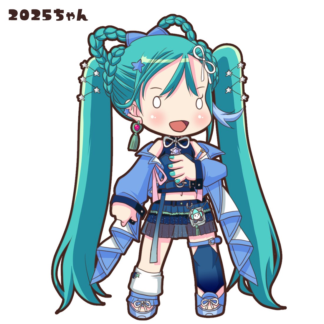 rionacat's tweet photo. トゥーン絵練習は、マジミラ2025ミクちゃんです٩( ᐛ )و    
織姫ちゃん！('▽') 
#初音ミク https://t.co/QtDwp3pmAR