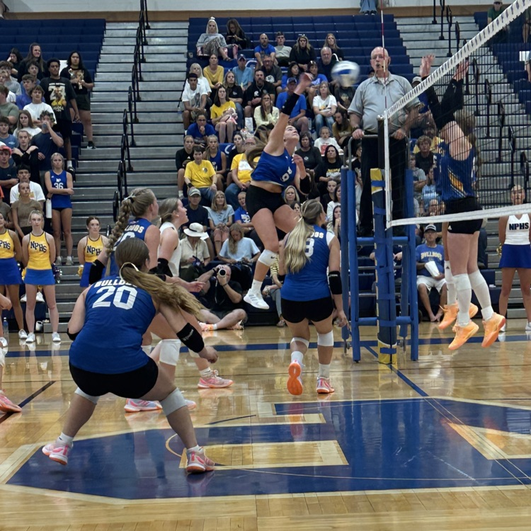 nphs_bulldogs's tweet photo. Varsity volleyball battles through some tough sets but comes up short 19-25 25-15 23-25 16-25. Way to fight, ladies! #GoGold #VolleyballState #GoGoldNebraska https://t.co/nNVmbdGWec
