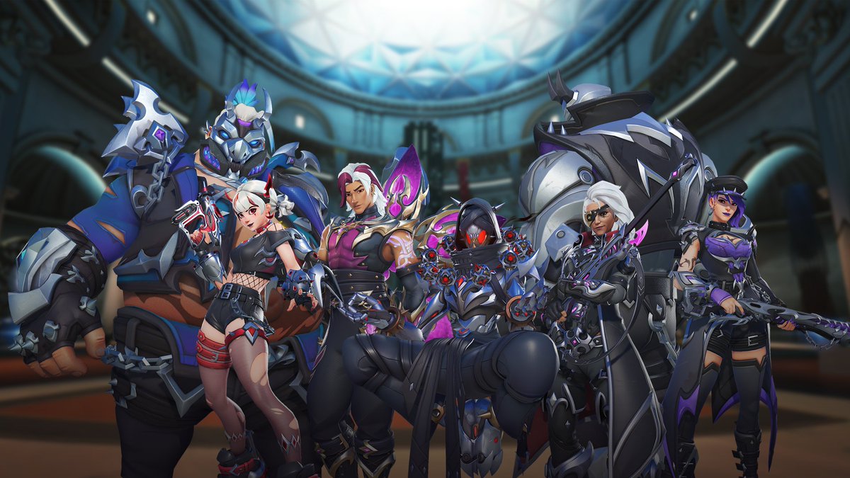 OvEHub's tweet photo. 【OW】本日より「メタルコア」スキンが登場🤘

メタルコアをテーマにした新スキンがショップに追加されています⚡️

■対象キャラ
・ジュノ
・ライフウィーバー
・アッシュ
・アナ
・ゼニヤッタ
・ロードホッグ

#オーバーウォッチ #Overwatch https://t.co/mfARrf1BMN