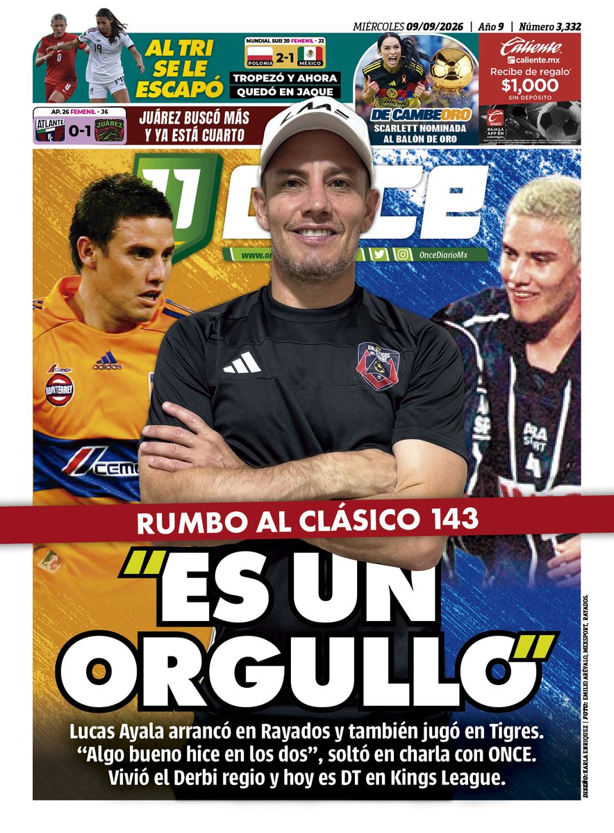 oncediariomx's tweet photo. #LaTapa| βππ ππ πππππππβ β‘ https://t.co/N6eLCoIGBo
#Tigres β’ #LigaMX β’ #Rayados β’ #AmΓ©ricaFemenil β’ #LigaMXFemenil β’ #TriFemenilSub20 https://t.co/GIKL9u3U4e