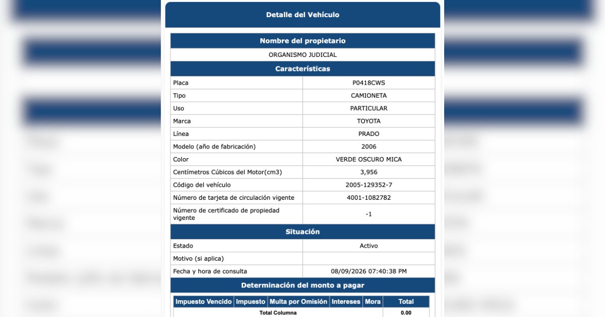 Sonny_Figueroa's tweet photo. Definitivamente la @PNCdeGuatemala y el sistema judicial protegen a alguien en el accidente de tránsito en el que falleció el músico Héctor Hugo Girón Barrientos

Tras leer notas de medios veo varias cosas extrañas
-----

El maestro Héctor Hugo Girón Barrientos falleció la noche del 3 de septiembre tras un accidente en el que él y su motocicleta quedaron debajo de una camioneta Land Cruiser Prado P-418CWS.

Este vehículo es propiedad del Organismo Judicial y no se sabe a qué funcionario estaba asignado. ¿Quién lo tenía asignado @OJGuatemala?

Los familiares de Girón Barrientos aseguran que el 5 de septiembre (en la funeraria) el abogado Gerardo Alfonso Zaldaña Acevedo en "representación de un tercero" les ofreció Q25 mil para evitar que presentaran acciones legales.

La familia hizo público ese documento que por supuesto no firmaron porque buscan que se capture al responsable o responsables de la muerte de Héctor Hugo Girón Barrientos.

Coincidentemente (no hago señalamiento) el abogado Gerardo Alfonso Zaldaña Acevedo tiene un hermano que trabaja en el @OJGuatemala y es magistrado de apelaciones. Su nombre es Edwin Estuardo Zaldaña Acevedo.

Históricamente el Organismo Judicial asigna carros a jueces y magistrados por su seguridad, pero históricamente también vehículos de ese poder del Estado han provocado accidentes de tránsito.

En el hecho hubo otro carro tipo sedán involucrado del que no se sabe nada. En las pocas imágenes que hay esparcidas en redes sociales no se ve su placa y precisamente por eso la familia de Héctor Hugo busca acceder a la información que existe.

Se habla de carreras clandestinas, pero aún no hay nada claro. Quizá fue así, quizá no y fue la negligencia de un carro puntualmente. Eso debe resolverse lo más pronto posible para evitar fugas o se destruya evidencias.

Lo más extraño es que, según explica la familia, no han tenido acceso al parte de la @PNCdeGuatemala y tampoco al expediente que tiene el @MPguatemala 

Pero lo más raro es que supuestamente los que iban en los carros se "dieron a la fuga" y no se sabe nada sobre esas personas. 

En paz descanse el músico Héctor Hugo Girón Barrientos y que la familia siga en esta lucha en la que habrá amenazas, intimidaciones y campañas de desprestigio.

No a la impunidad.