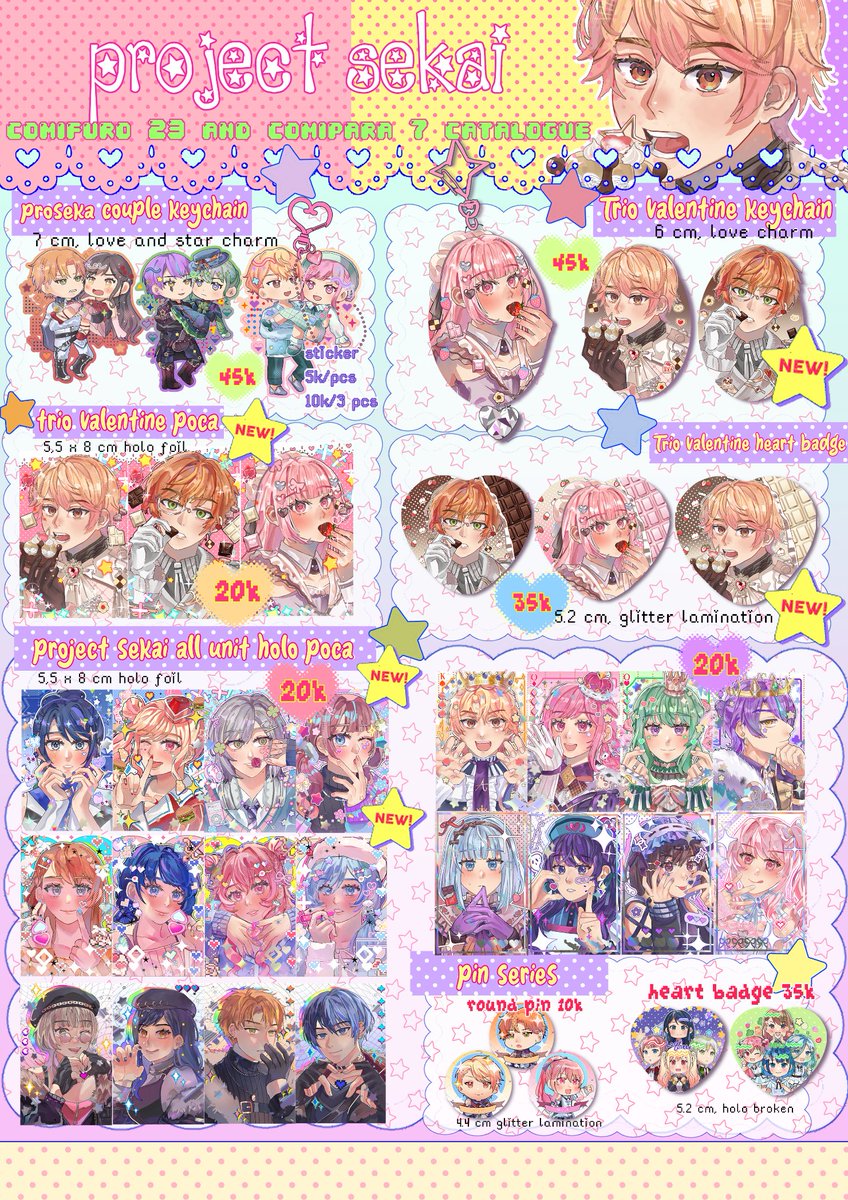 glaspicaa_'s tweet photo. [🔁💜 appreciated 🙇‍♀️] 
#CF23 and #Comipara7 PO + GA is open!

📅 : 9-20 Sep 2025 
⭐️: Mail order / Pick up booth Lucky Duck 
💜: Hoyovers, Project Sekai, Vocaloid, Dandadan, Shugo Chara, Persona Series, NCT Wish, Ori
🔗 : GA + link in rep
[1/3]
#comifuro23 #comifuro23catalogue https://t.co/Lxrcr2CG5E