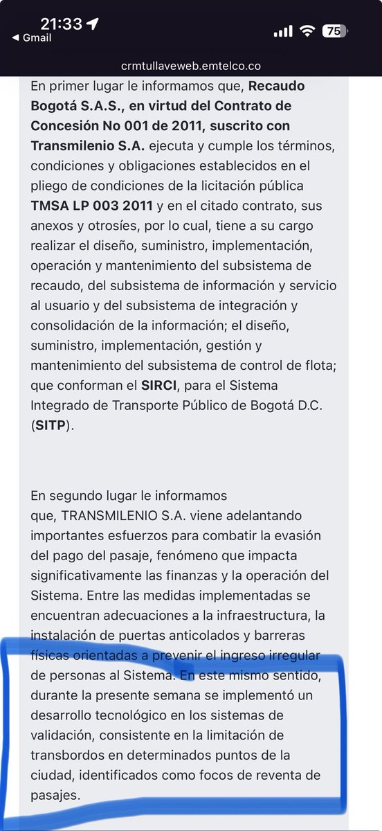 DavidsArevalo's tweet photo. @jwrzro @TransMilenio @RecaudoBogota Hola, vi este mensaje, quiero compartirlo y ojalá lo puedan compartir y compartir para que todos lo sepan, me pasó lo mismo ya radiqué la PQR y transmilenio tullave responde que comenzaron a quitar los trasbordos en muchos puntos de la ciudad, léanlo ustedes, nada que hacer… https://t.co/dfNhOv9HJk