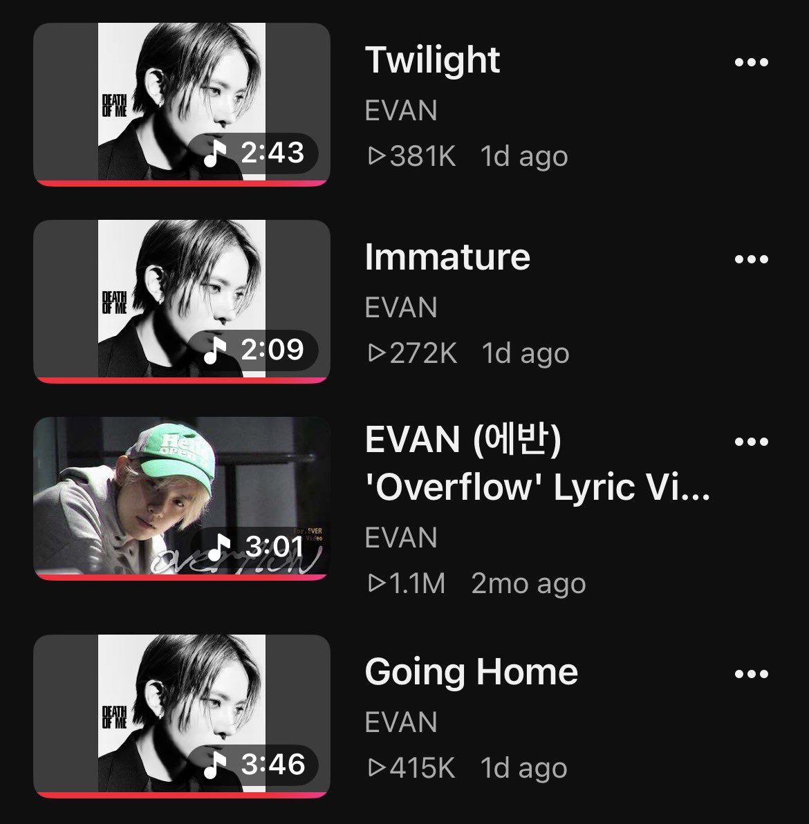 bgdclhs's tweet photo. I just noticed even the b sides are equally streamed on youtube 😭 https://t.co/znnoRU2ROy