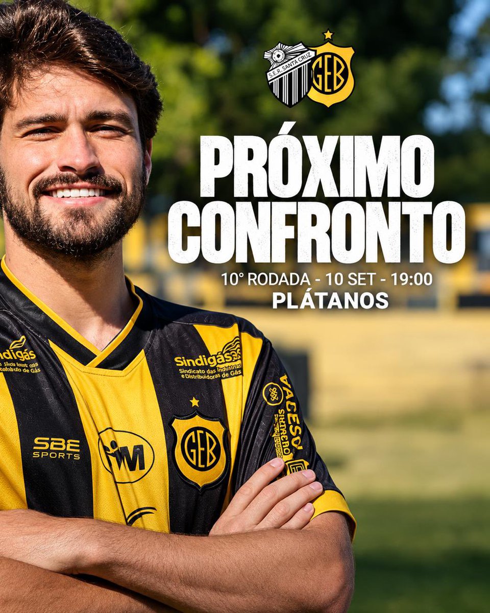 gebageoficial's tweet photo. PRÓXIMO CONFRONTO 🟡⚫️🐝

O Grêmio Esportivo Bagé volta a campo para mais um compromisso importante na competição!

⚔️ Santa Cruz x Bagé
📅 Quinta - 10/09 - 19H
🏟️ Estádio dos Plátanos
🏆 10ª Rodada - Gauchão Série A2

📸Káren Rodrigues https://t.co/ziOMAvuAlh