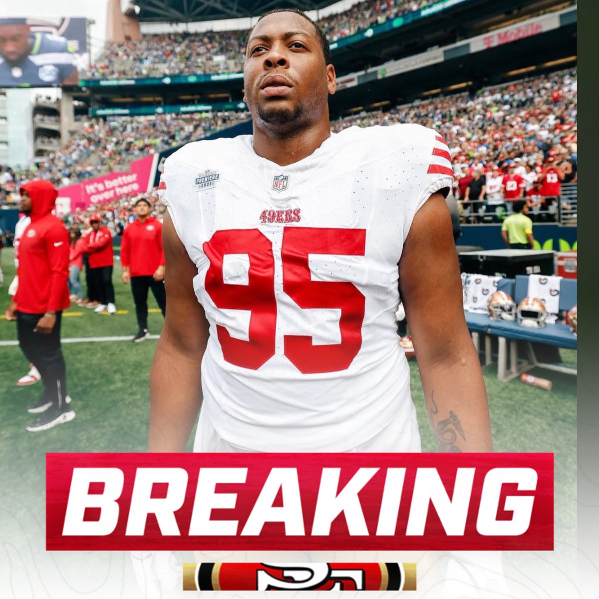 OurSf49ers's tweet photo. #49ers DT Alfred Collins tore his patella tendon at practice yesterday and is out for the year, per Kyle Shanahan https://t.co/538OOGC1hK