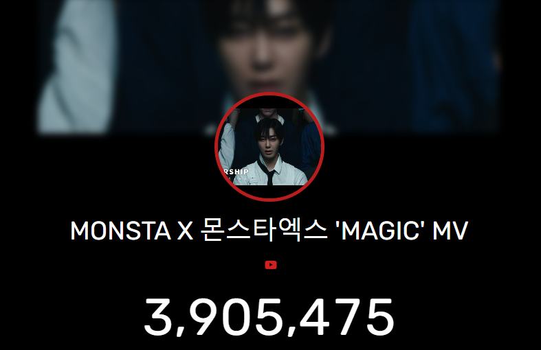 monstax_youtube's tweet photo. [#MXYT_Views]

MAGIC is now at 3.9M views! Keep it going and we'll unlock next mile! 🔥

▶️https://t.co/sVr5K4WDWJ

#MONSTAX #몬스타엑스 #ThePhase #MAGIC https://t.co/t6yuv0tX62