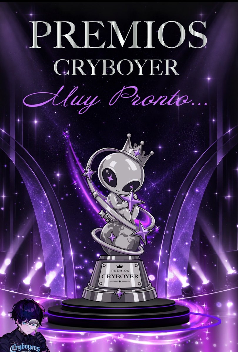 Cryboyersociet1's tweet photo. 🏆✨ LOS PREMIOS CRYBOYER ESTÁN A PUNTO DE COMENZAR…
Muy pronto conoceremos a los cryboyers que dejaron su huella este año dentro del fandom. 💜👽

Este viernes 11 de septiembre salen oficialmente las PRENOMINACIONES así que no olvides dejar a tu fav. El ganador lo decides tú✨ https://t.co/QKet83AxPC