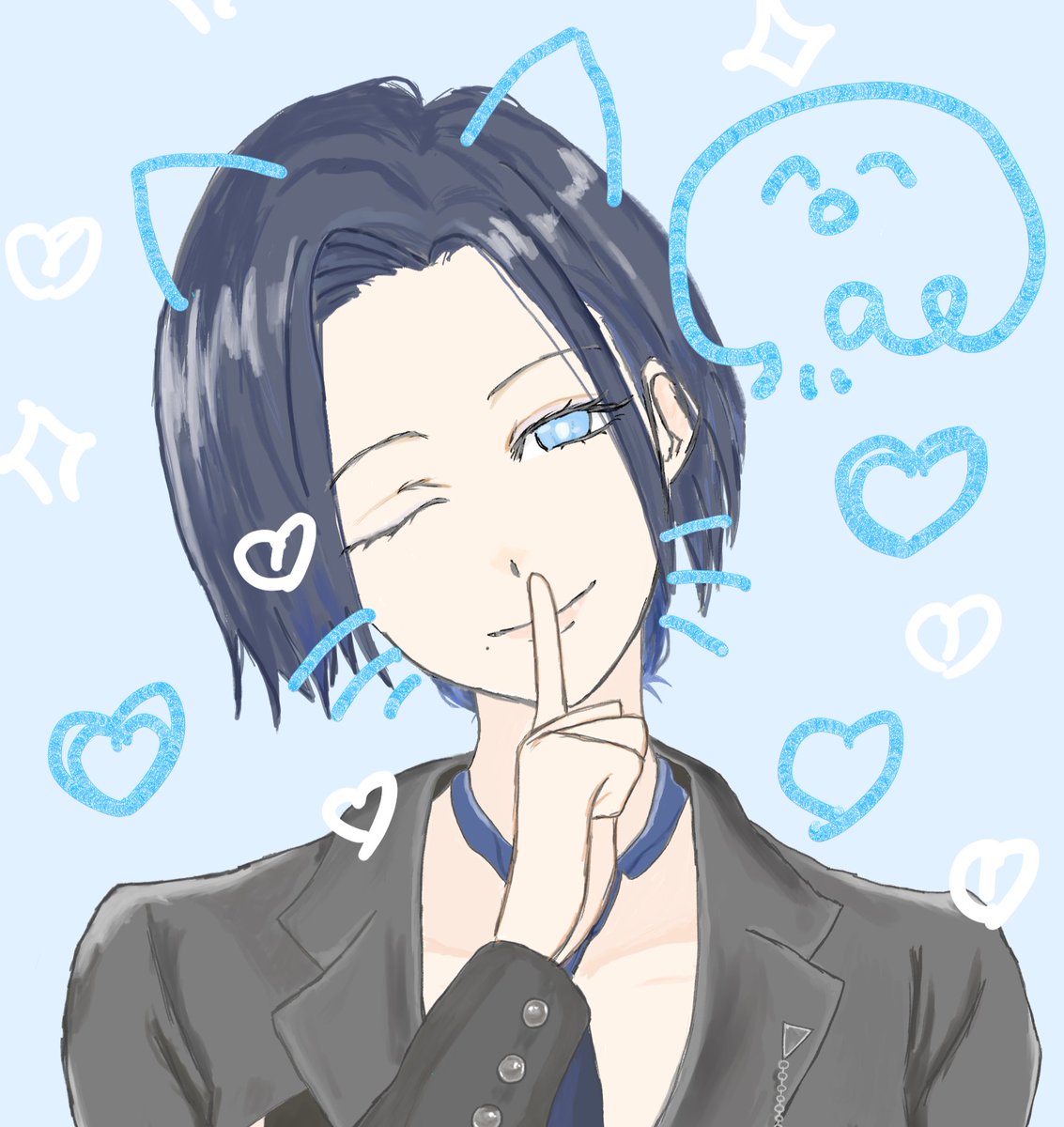 musclenyankoo's tweet photo. 青くん3周年おめでとうございます！
青くんに学ぶ素敵なマインドに今まで何度も心を救われています
これからも一生読者！生まれてきてくれてありがとう！！！
(過去絵再掲)
#火威青3周年 #青ペン https://t.co/K6dzsr3O3T